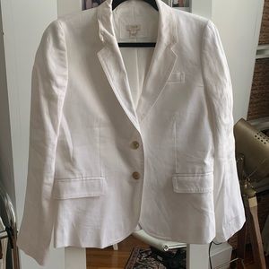 J.Crew White Linen Blazer